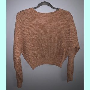 garage orange cropped sweater